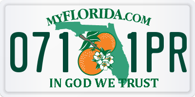 FL license plate 0711PR