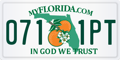 FL license plate 0711PT