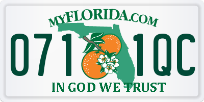 FL license plate 0711QC