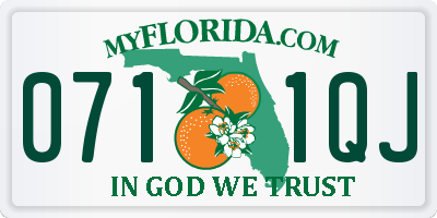 FL license plate 0711QJ