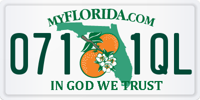 FL license plate 0711QL