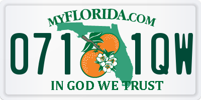 FL license plate 0711QW