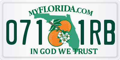 FL license plate 0711RB
