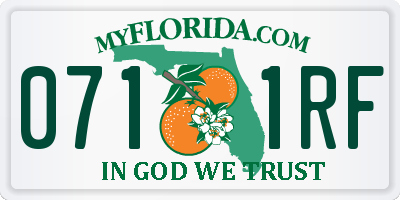FL license plate 0711RF