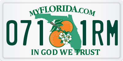 FL license plate 0711RM