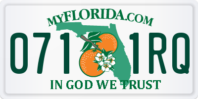FL license plate 0711RQ