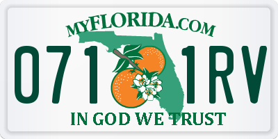 FL license plate 0711RV