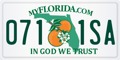 FL license plate 0711SA