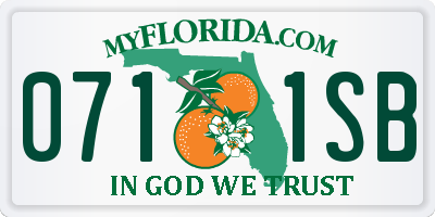FL license plate 0711SB