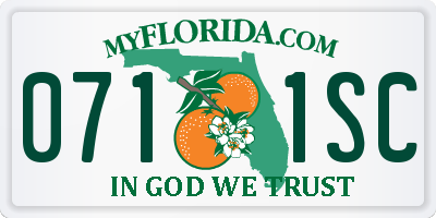 FL license plate 0711SC