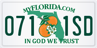 FL license plate 0711SD