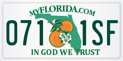 FL license plate 0711SF