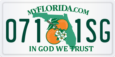 FL license plate 0711SG