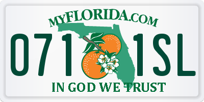 FL license plate 0711SL