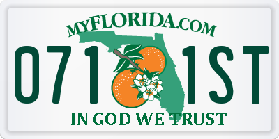 FL license plate 0711ST