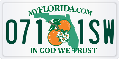 FL license plate 0711SW