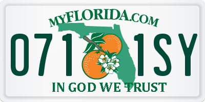 FL license plate 0711SY
