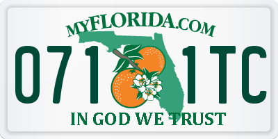 FL license plate 0711TC