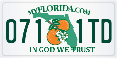 FL license plate 0711TD
