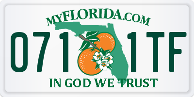 FL license plate 0711TF
