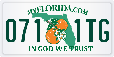 FL license plate 0711TG