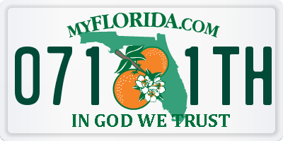FL license plate 0711TH