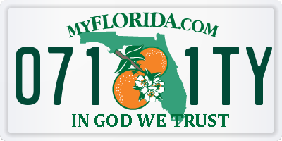 FL license plate 0711TY