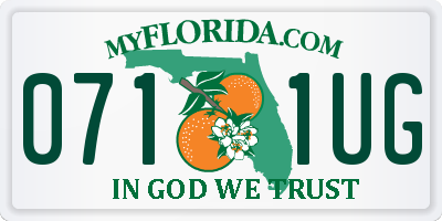 FL license plate 0711UG