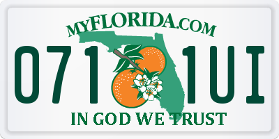 FL license plate 0711UI