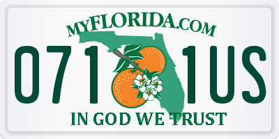 FL license plate 0711US