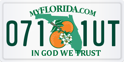 FL license plate 0711UT