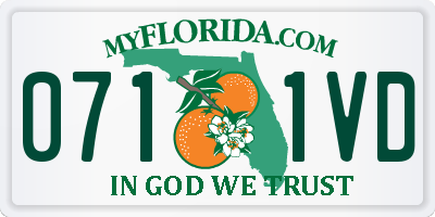 FL license plate 0711VD