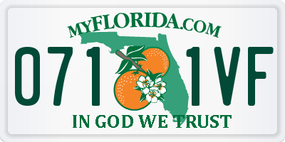 FL license plate 0711VF