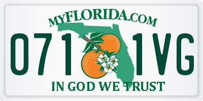 FL license plate 0711VG