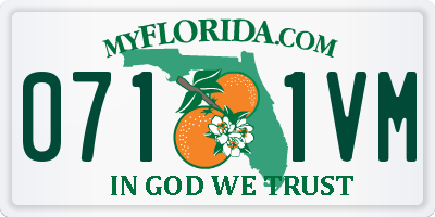 FL license plate 0711VM