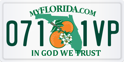 FL license plate 0711VP