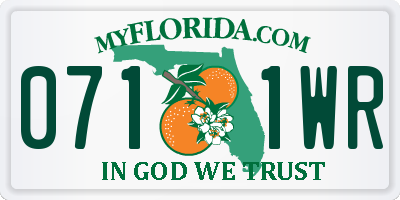 FL license plate 0711WR