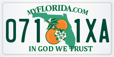 FL license plate 0711XA