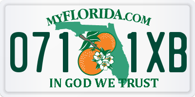 FL license plate 0711XB