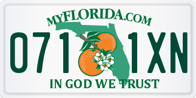 FL license plate 0711XN