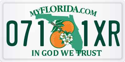 FL license plate 0711XR