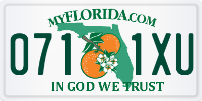 FL license plate 0711XU