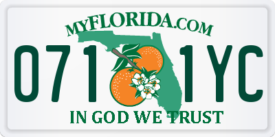 FL license plate 0711YC