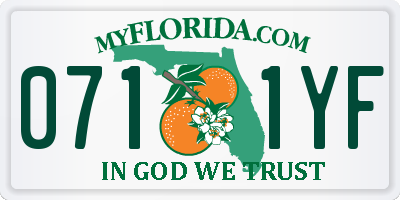 FL license plate 0711YF