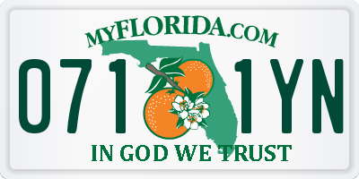 FL license plate 0711YN