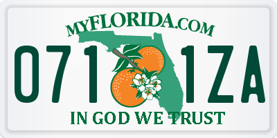 FL license plate 0711ZA