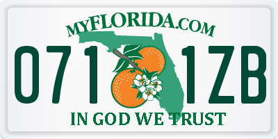 FL license plate 0711ZB