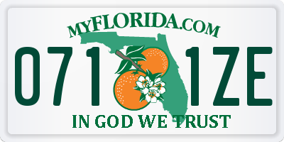 FL license plate 0711ZE