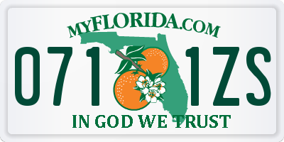 FL license plate 0711ZS