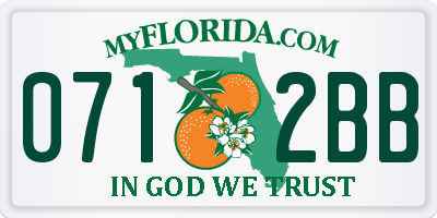 FL license plate 0712BB